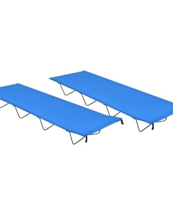 Campingsenge   Stk 180x60x19 Cm Oxfordstof Og Stål Blå