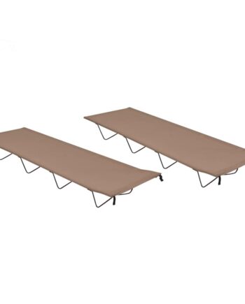 Campingsenge   Stk  180x60x19 Cm Oxfordstof Og Stål Gråbrun