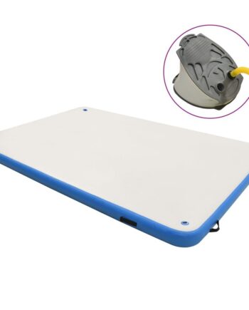 Oppustelig Platform 300x150x15 Cm Blå Og Hvid