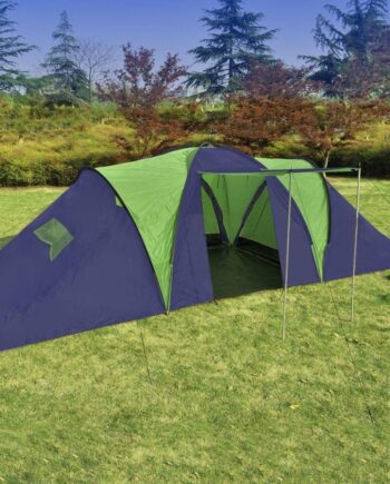 -personers Campingtelt Stof Blå Og Grøn