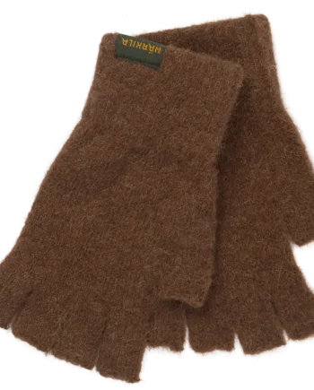 Alpacka Half Finger Handsker Pinecone Brown
