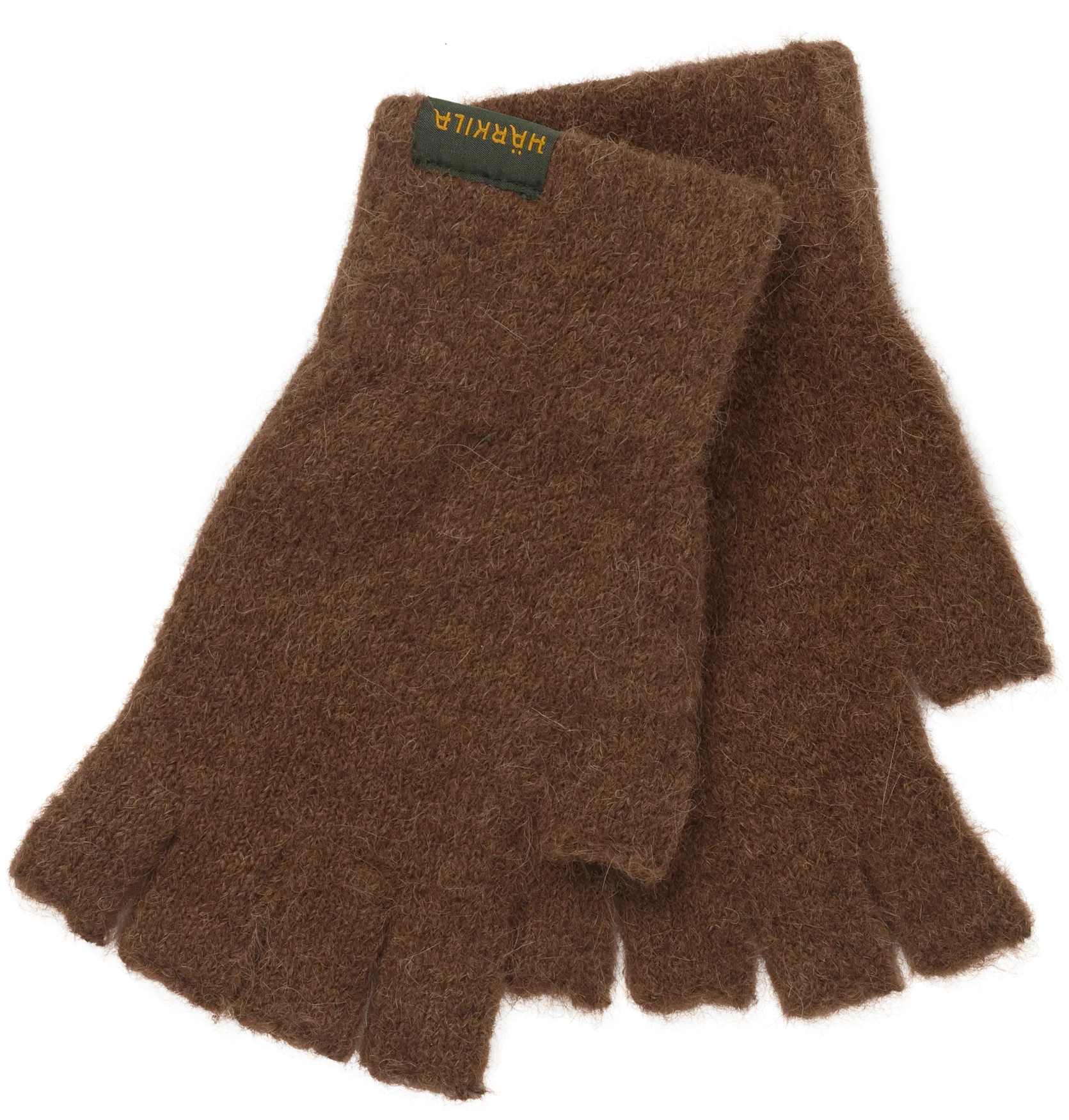 Alpacka Half Finger Handsker Pinecone Brown