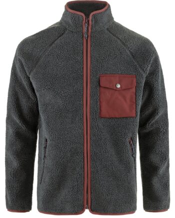 Fjällräven Vardag Pile Fleece   Dark Grey Maroon