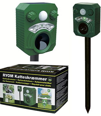 Ryom Ultralyd Katteskræmmer Solar   Alarm Og Blitz
