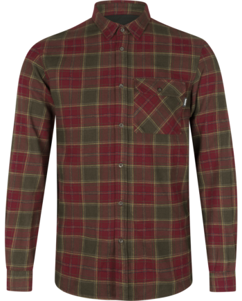 Seeland Glen Flannel Skjorte Red Forest Check
