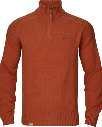 Vincent Merino Half Zip Pullover Bombay Brown
