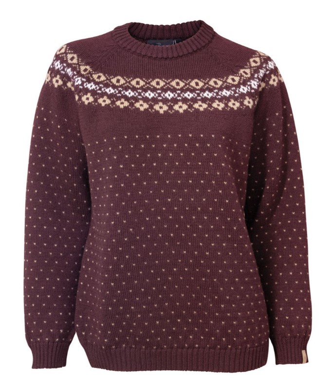 Ivanhoe Of Sweden Sire Dame Sweater Ruby Wine 36