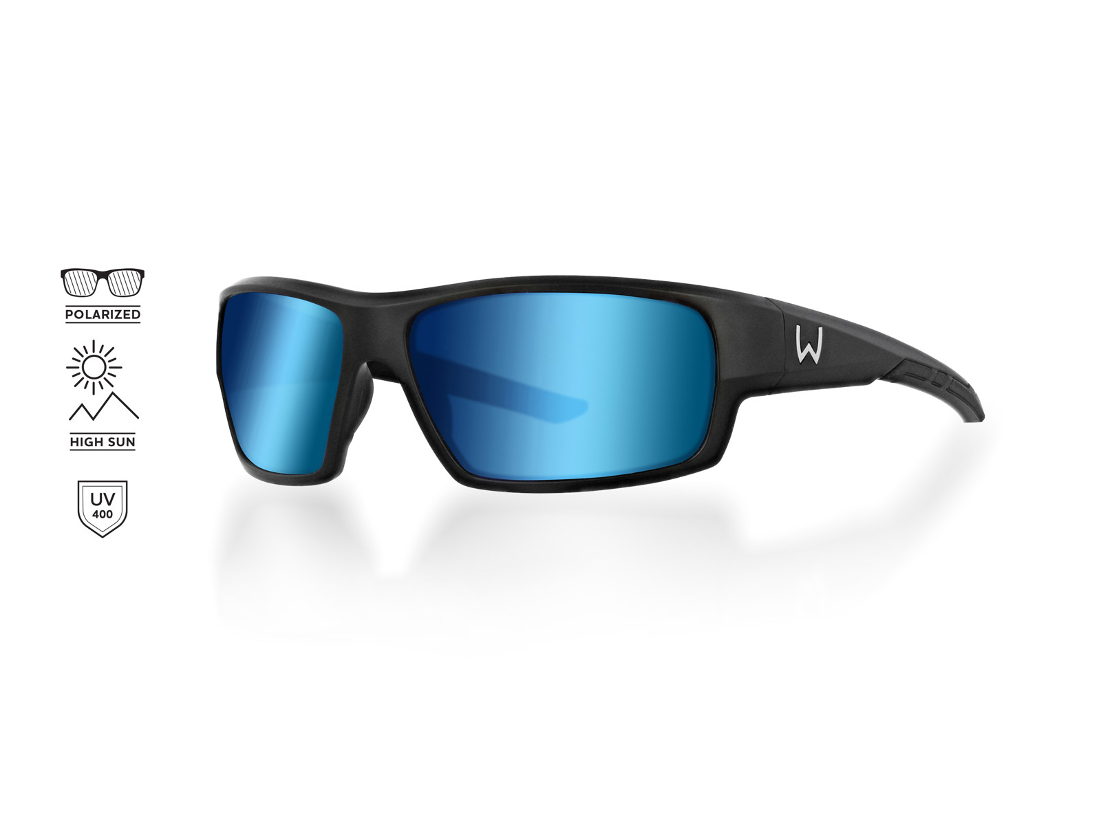 Westin W6 Sport 10 Polarid Solbrille W6 Sport 10 Matte Black Blue