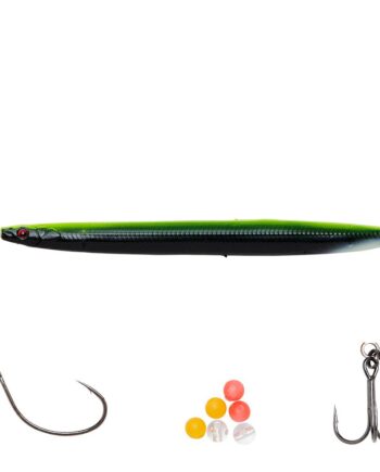 Savage Gear 3d Soft Line Thru Sandeel 12 5cm 20gr Black Yellow Gennemløber