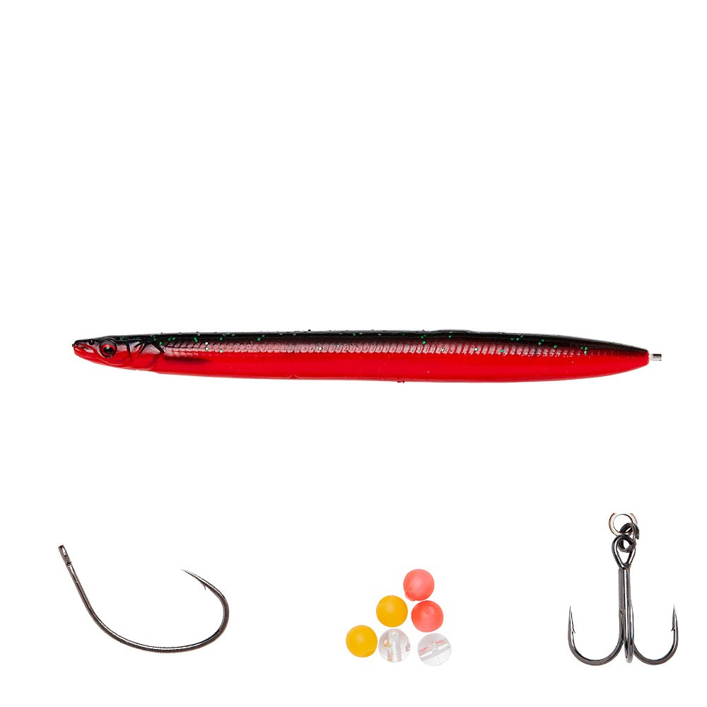 Savage Gear 3d Soft Line Thru Sandeel 12 5cm 20gr Red Black Gennemløber
