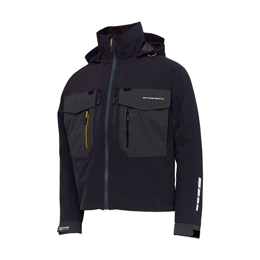 Savage Gear Sg6 Wading Jacket Black Grey Large Vadejakke