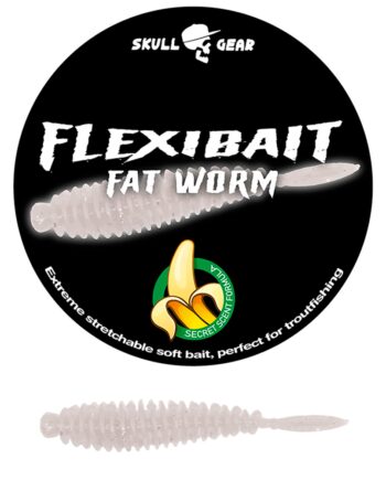 Skull Gear Flexibait Fat Worm Banana White Gummidyr