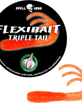 Skull Gear Flexibait Triple Tail Garlic Orange Gummidyr