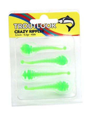 Troutlook Crazy Rippler Grøn Gummidyr