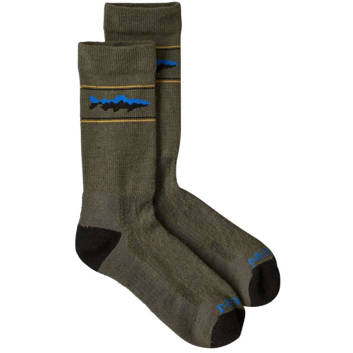 Patagonia Merino Wool Blend Crew Socks Mountain Trout:basin Green