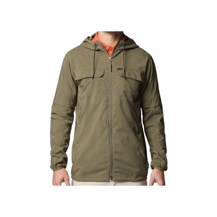 Columbia Skien Valleyâ  Hooded Ls Shirt Stone Green