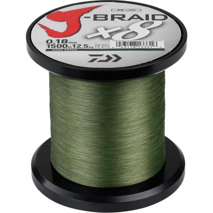 Daiwa  -braid X8 Grøn 1500m