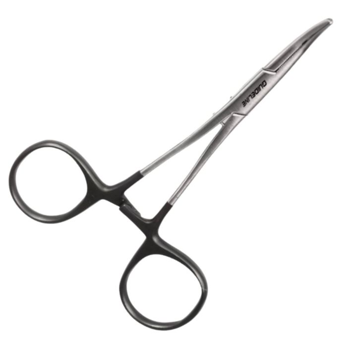 Guideline Forceps Curved    Black Silver