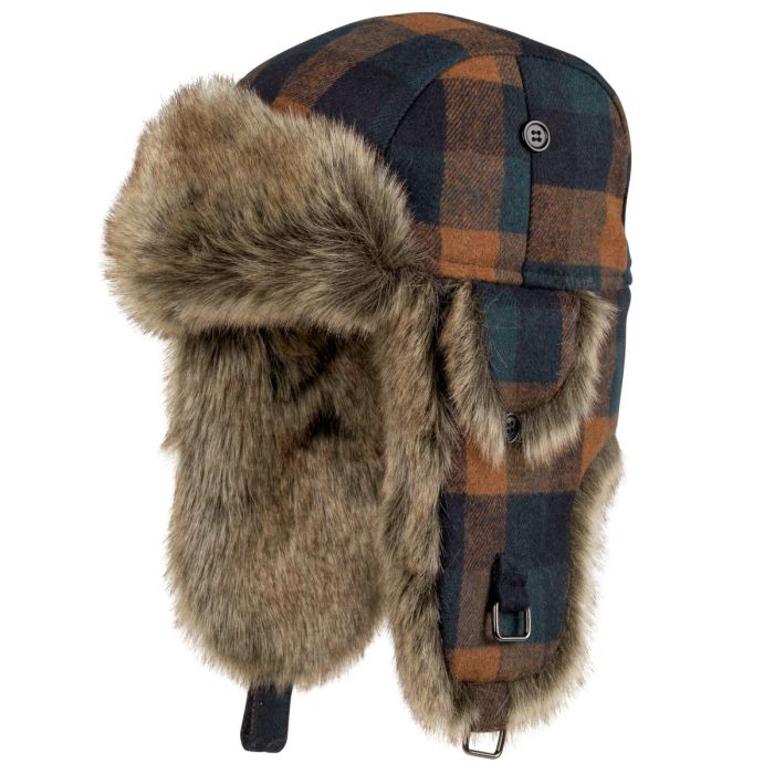 Mjm Trapper Rex 32 Faux Fur Rust Check