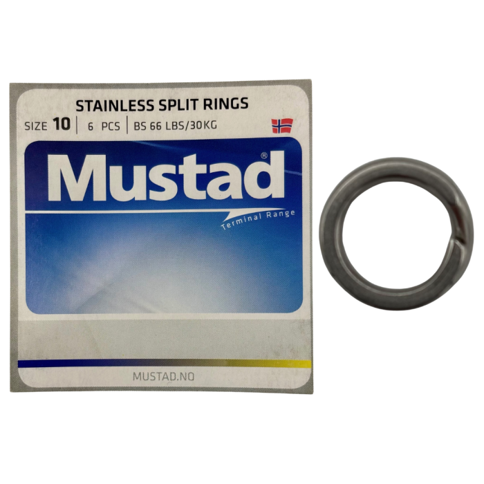 Mustad Stainless Splitring Str  10