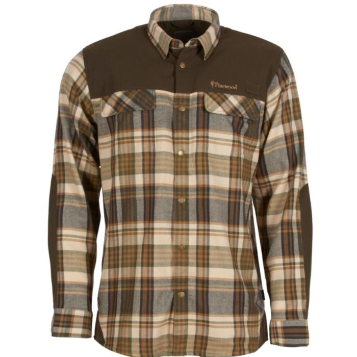 Pinewood Furudal Pro Tracker Wool Skjorte Beige Suede Brown