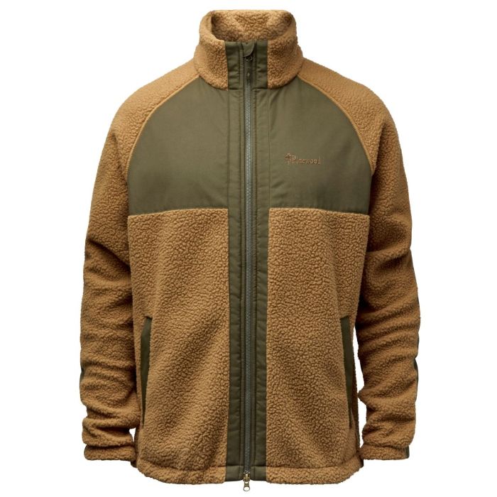 Pinewood Pile Fleece Jakke   Sand Mossgreen
