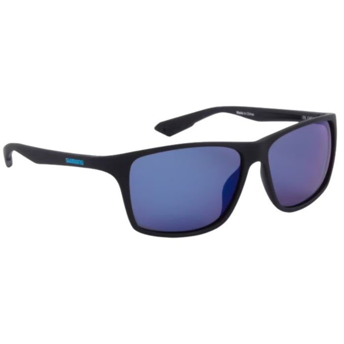 Shimano Solbrille Matte Black   Blue Mirror