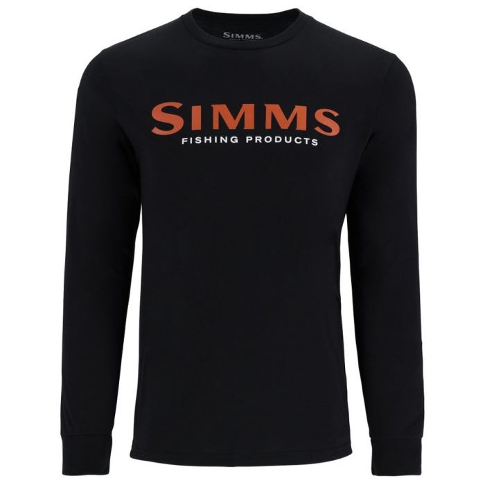 Simms Logo Ls  -shirt Jet Black