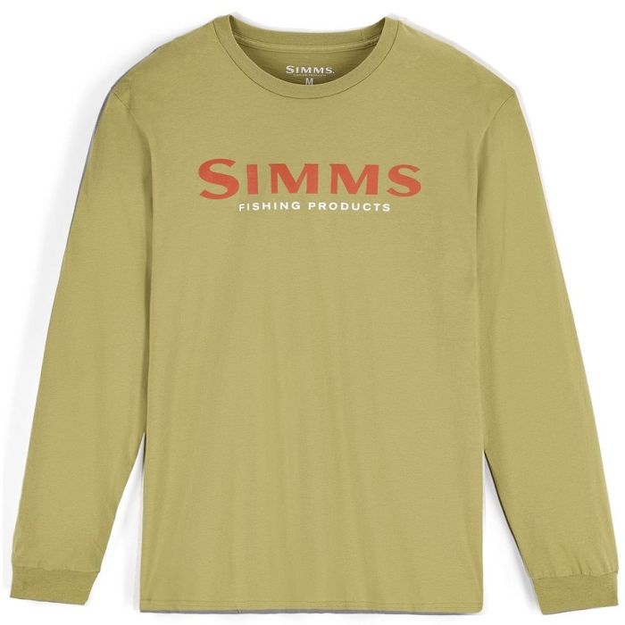 Simms Logo Ls  -shirt Tent Green