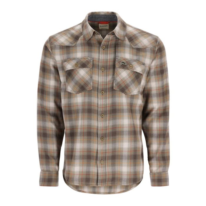 Simms Santee Flannel Skjorte Bayleaf Sunglow Pane Ombre