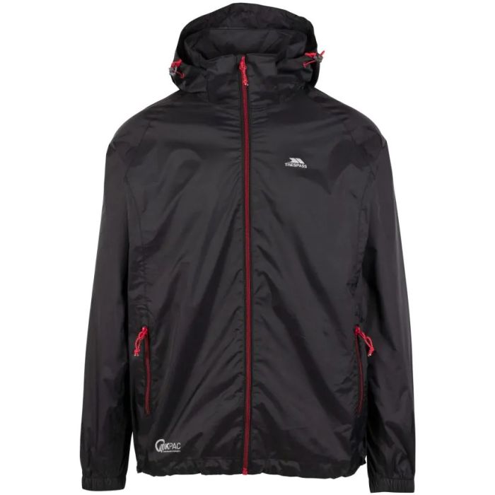 Trespass Qikpac   Jakke Black Red