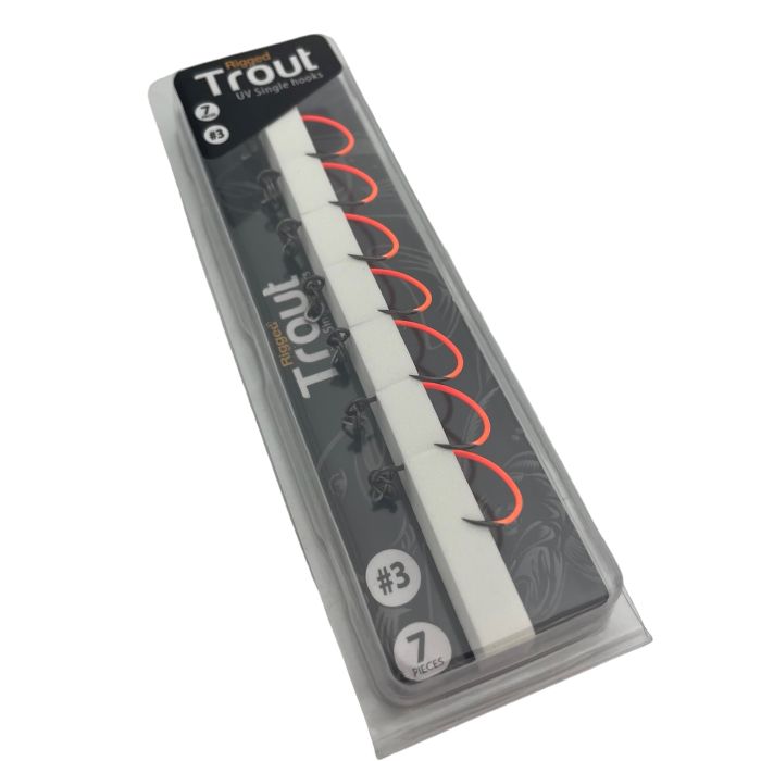 Rigged Trout Single Hooks Uv Orange