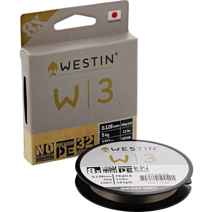 Westin W3  -braid Smokey Grey 150m