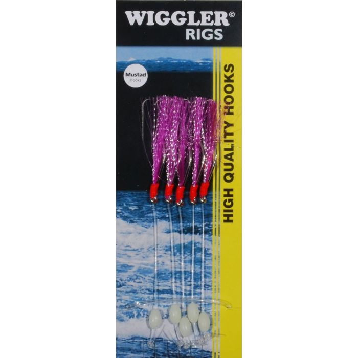 Wiggler Flasher Forfang 5kroge Røde Hår